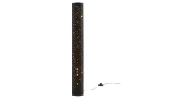 LED-Stehleuchte, 1-flammig, Stoff schwarz/gold