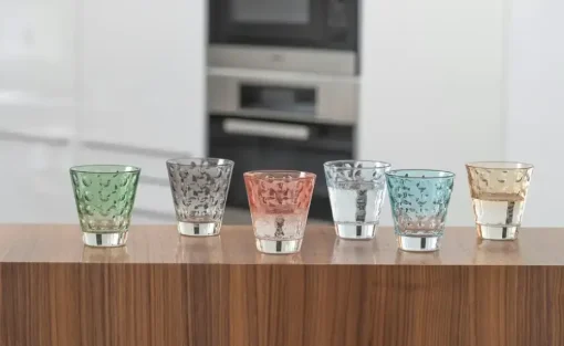 LEONARDO 6er-Gläserset 6er Set Optic | 215 ml, Pastellfarben