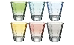 LEONARDO 6er-Gläserset 6er Set Optic | 215 ml, Pastellfarben