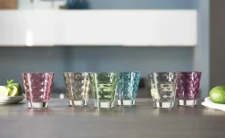 LEONARDO 6er-Gläserset 6er Set Optic | 215 ml, Kräftige Farben