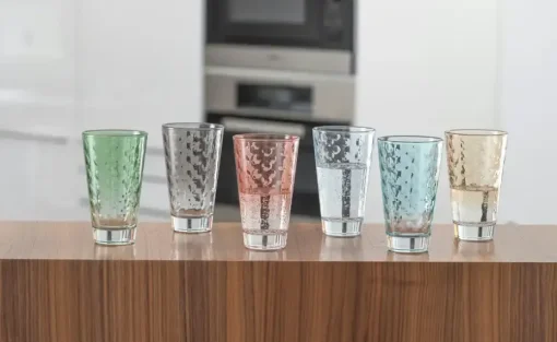 LEONARDO 6er-Gläserset 6er Set Optic | 300 ml, Pastellfarben