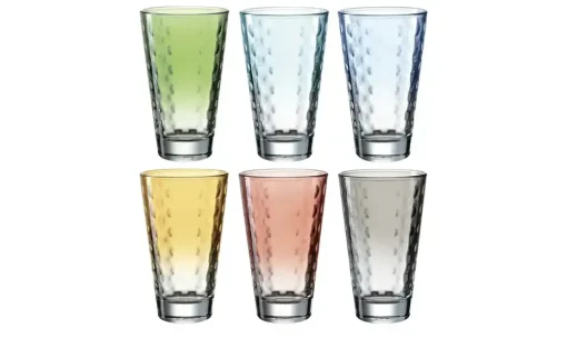LEONARDO 6er-Gläserset 6er Set Optic | 300 ml, Pastellfarben