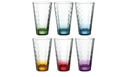 LEONARDO 6er-Gläserset 6er Set Optic | 300 ml, Verlaufsfarben