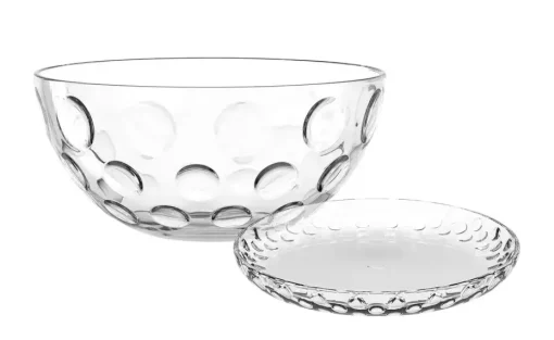 LEONARDO 5er-Schalenset Cucina Optic | Schale 21cm und 4 Teller 18cm