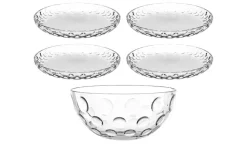 LEONARDO 5er-Schalenset Cucina Optic | Schale 21cm und 4 Teller 18cm