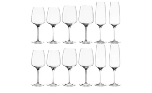 LEONARDO Geschenkset, 12-teilig Cesti | Glasset: je 4 Sekt-, Weiß- und Rotweingläser