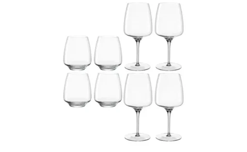 LEONARDO Geschenkset, 8-teilig Cesti | Glasset: 4 Becher und 4 Rotweingläser