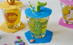 LEONARDO Kinder Trink - Set 9-tlg. Löwe / Krokodil / Elefant Bambini | Löwe / Krokodil / Elefant
