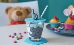 LEONARDO Kinder Trink - Set 9-tlg. Löwe / Krokodil / Elefant Bambini | Löwe / Krokodil / Elefant