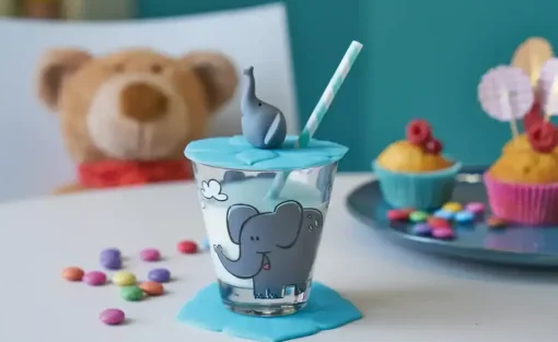 LEONARDO Kinder Trink - Set 9-tlg. Löwe / Krokodil / Elefant Bambini | Löwe / Krokodil / Elefant