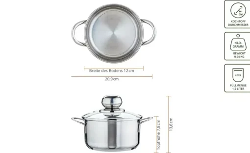 levelone Fleischtopf 14cm Basic | 14 cm | Möbel Höffner