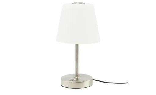 levelone LED-Tischleuchte, 1-flammig, Nickel-matt | matt, silberfarben