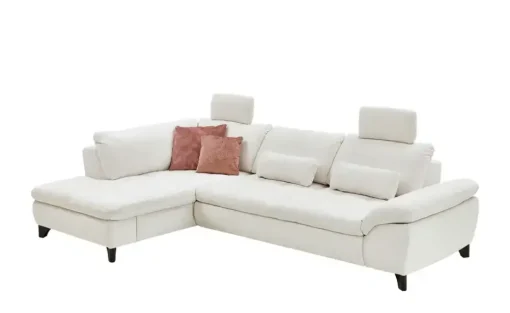 Lounge Collection Ecksofa Charme | links, feste Kopfstütze, Schlaffunktion, Sitztiefenverstellung manuell, Armlehnenverstellung manuell, Stauraum