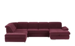 Lounge Collection Wohnlandschaft Mikrofaser Affair | Bordeauxrot, links