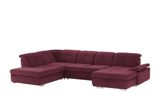 Lounge Collection Wohnlandschaft Mikrofaser Affair | Bordeauxrot, links