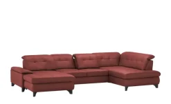 Lounge Collection Wohnlandschaft Leder Jona | Rot, rechts