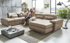 Lounge Collection Wohnlandschaft  mit verschiedenen Funktionen Amanda | Braun, links