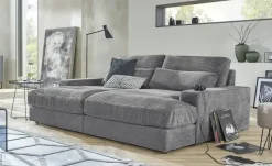 Lounge Sofa Branna | Anthrazit, Cordstoff | Höffner