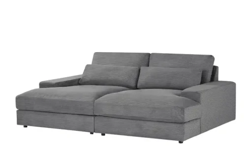Lounge Sofa Branna | Anthrazit, Cordstoff | Höffner