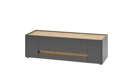 Lowboard Cande | Anthrazit, Eiche (Nachbildung), 140 cm