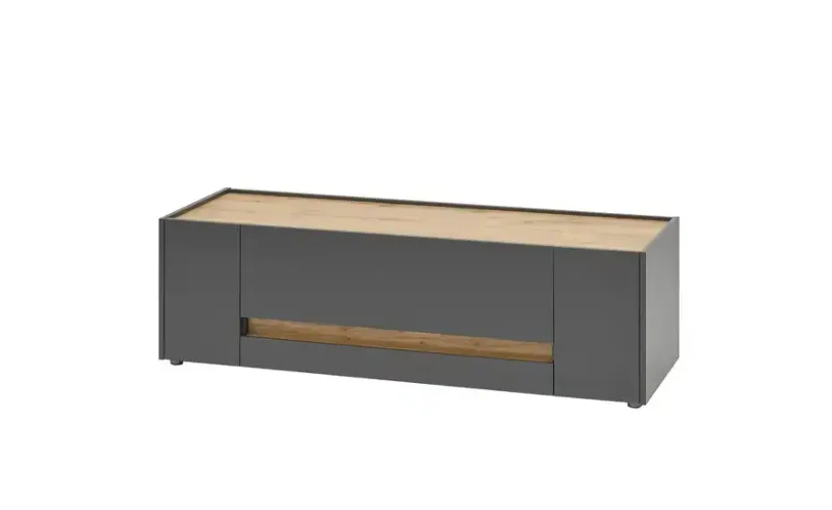 Lowboard Cande | Anthrazit, Eiche (Nachbildung), 140 cm
