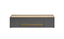 Lowboard Cande | Anthrazit, Eiche (Nachbildung), 170 cm