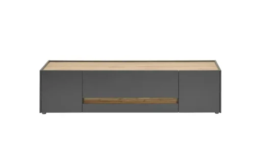 Lowboard Cande | Anthrazit, Eiche (Nachbildung), 170 cm