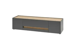 Lowboard Cande | Anthrazit, Eiche (Nachbildung), 170 cm
