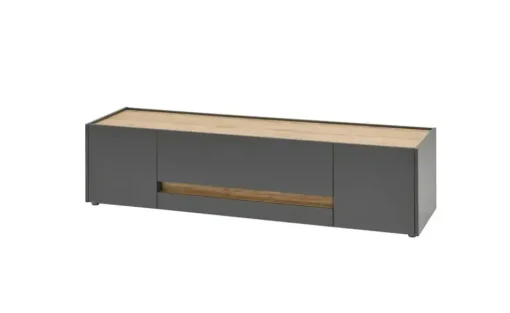 Lowboard Cande | Anthrazit, Eiche (Nachbildung), 170 cm