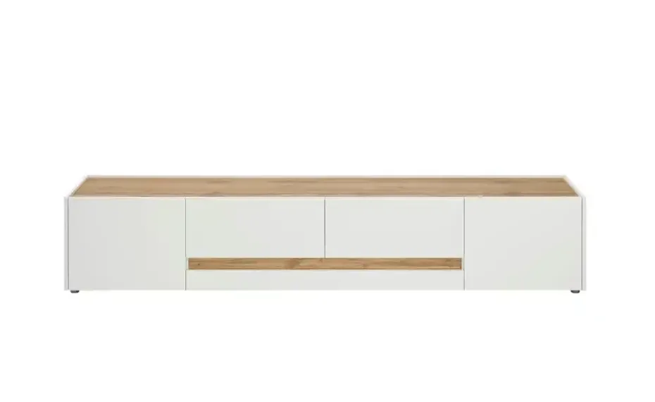 Lowboard Cande | Weiß, Eiche (Nachbildung), 220 cm