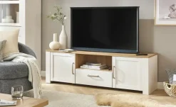 Lowboard Toneo | Eiche (Nachbildung), Weiß | Höffner