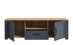 Lowboard Toneo | Eiche (Nachbildung), Dunkelblau