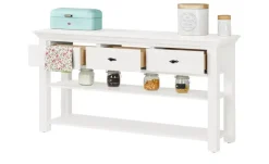 maison bleue Anrichte Petit Chalet | ohne Flechtkörbe, Weiß