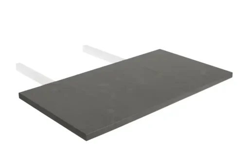 maison bleue Ansteckplatte Bendix | Kiefer, Grau, gebeizt, lackiert, Ausführung 1 (passend zu Tisch mit Breite 78 cm)