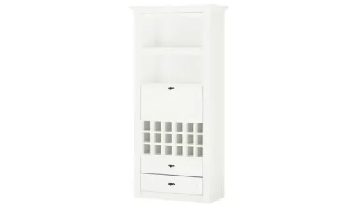 maison bleue Barschrank  mit Weinregal Petit Chalet | Weiß