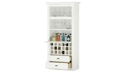 maison bleue Barschrank  mit Weinregal Petit Chalet | Weiß