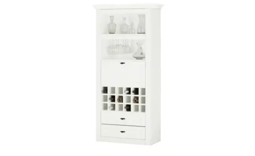 maison bleue Barschrank  mit Weinregal Petit Chalet | Weiß