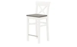 maison bleue Barstuhl Florian | Weiß, Grau, 64,5 cm