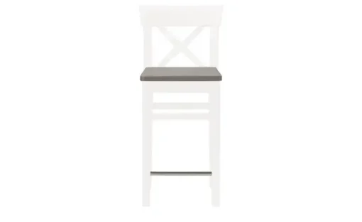 maison bleue Barstuhl Florian | Weiß, Grau, 64,5 cm