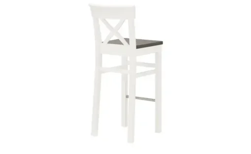 maison bleue Barstuhl Florian | Weiß, Grau, 74,5 cm