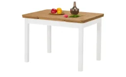maison bleue Esstisch Carina | 104 cm, Hellbraun, Weiß