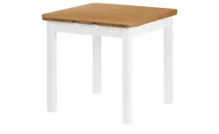 maison bleue Esstisch Carina | 77 cm, Hellbraun, Weiß