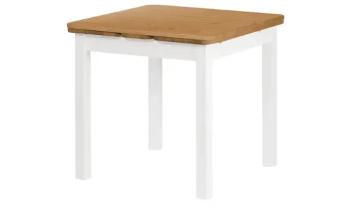 maison bleue Esstisch Carina | 77 cm, Hellbraun, Weiß