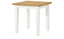 maison bleue Esstisch massiv Florian | Hellbraun, Weiß, 78 cm