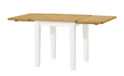 maison bleue Esstisch massiv Florian | Hellbraun, Weiß, 78 cm