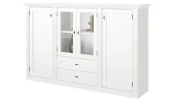 maison bleue Highboard Petit Chalet | mit Holzboden, Weiß