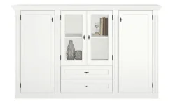 maison bleue Highboard Petit Chalet | mit Holzboden, Weiß