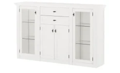 maison bleue Highboard Petit Chalet | mit Glastüren, Weiß