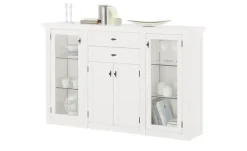 maison bleue Highboard Petit Chalet | mit Glastüren, Weiß
