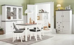 maison bleue Holzstuhl Florian | Weiß, Grau, ohne